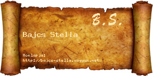 Bajcs Stella névjegykártya